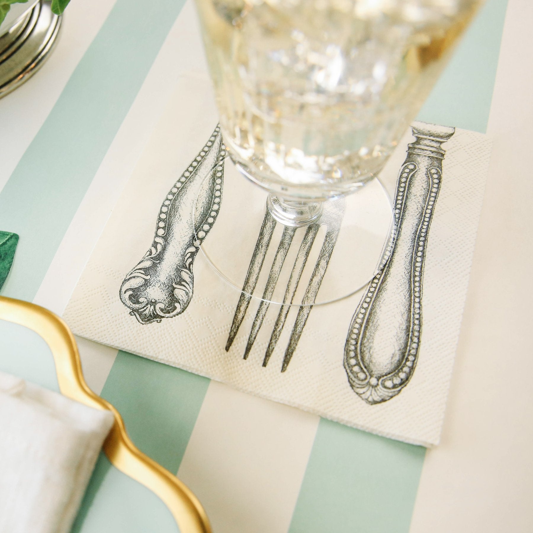 Classic Cutlery Cocktail Napkin