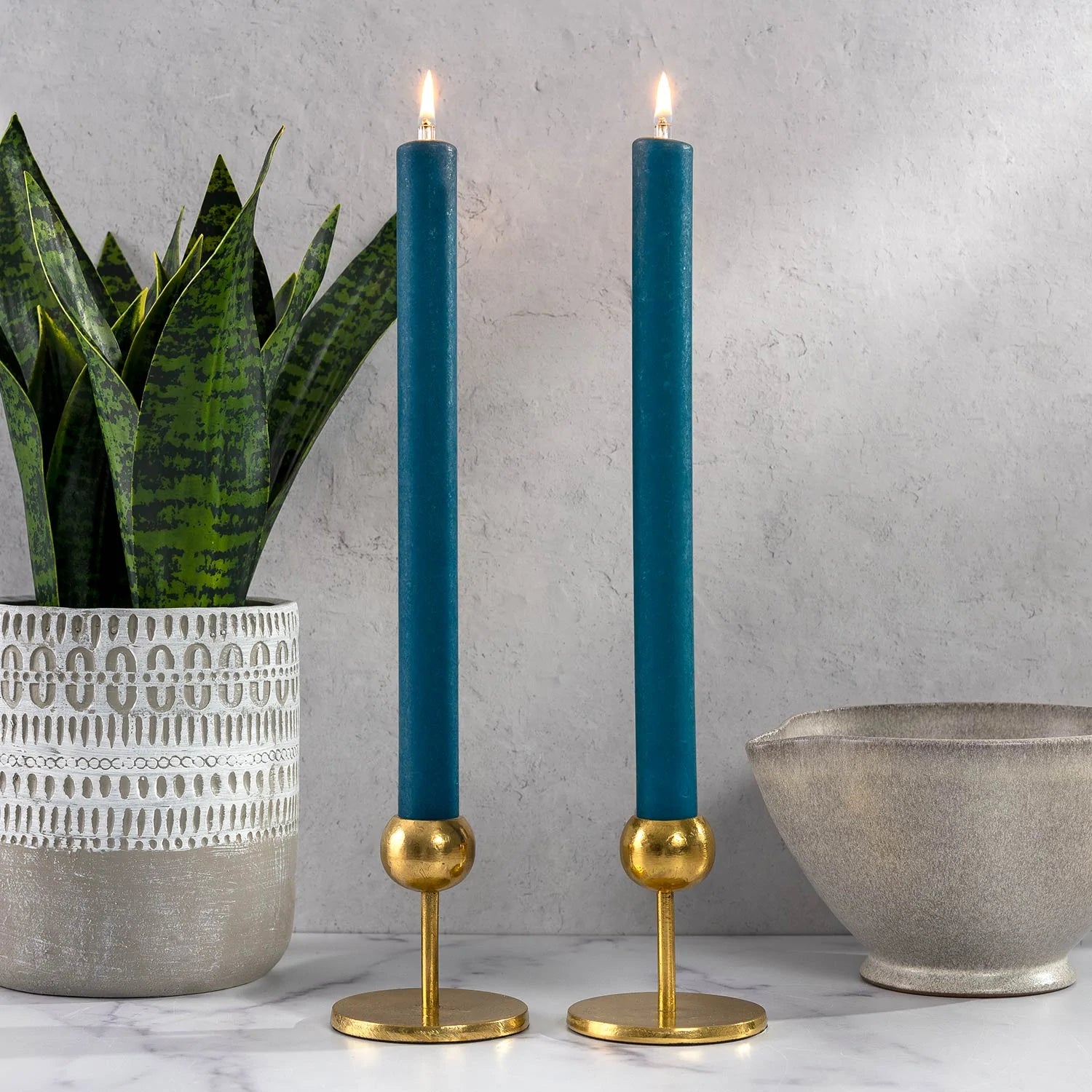Teal Dinner Candle by Lucid