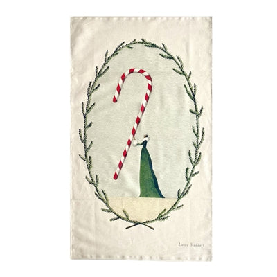 Candy Cane Tea Towel By Laura Stoddart. Hudson Valley NY. Pine Plains 12567. Small Business