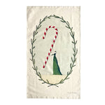 Load image into Gallery viewer, Candy Cane Tea Towel By Laura Stoddart. Hudson Valley NY. Pine Plains 12567. Small Business
