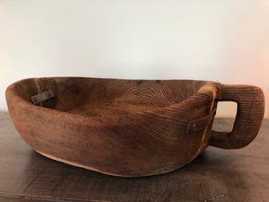 Antique Wooden Serving Bowl