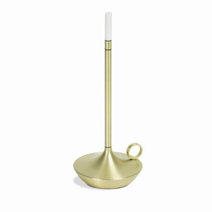 Wick Portable Rechargeable Lamp (Brass)