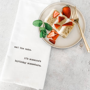 'Eat The Cake' Tea Towel