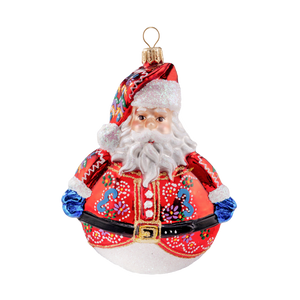 Hand Painted Santa Ornament