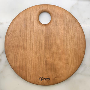 Cherry Wood Serving Board-Circle by Phil Gautreau