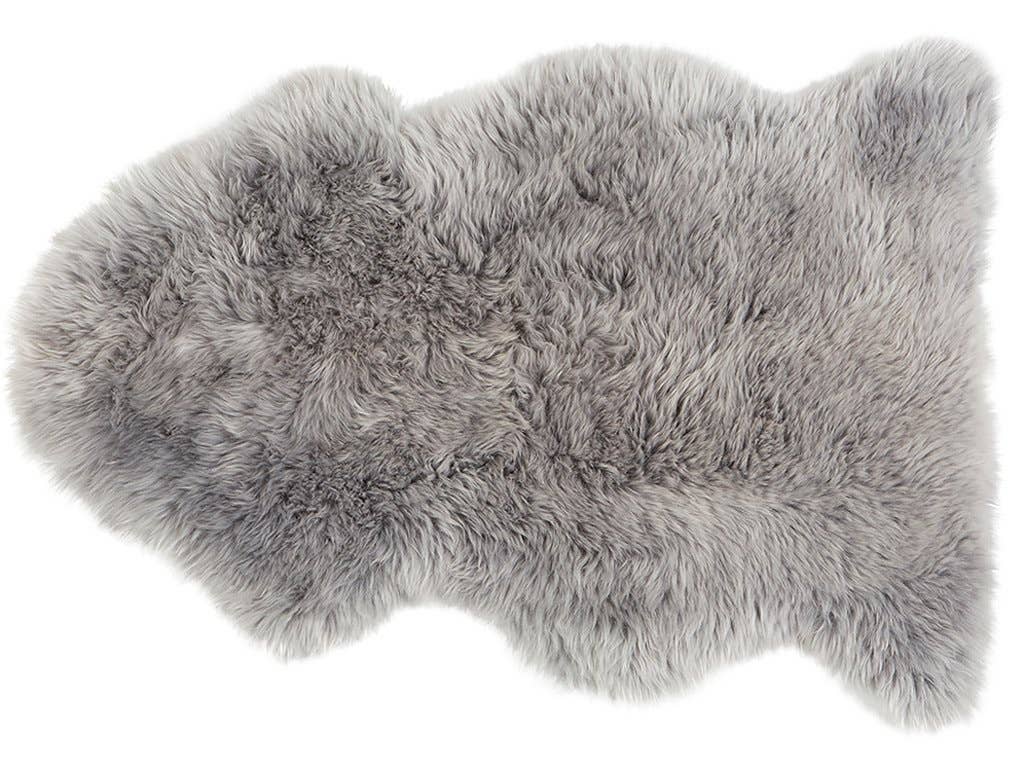 Eco Tanned Sheepskin Rug/Throw: Grey
