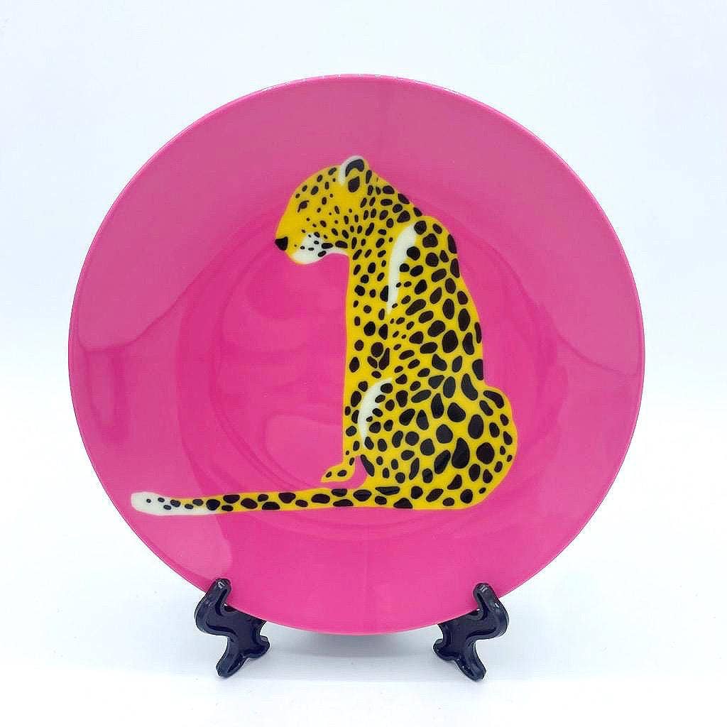 Leopard Sitting Plate by Wallace Elizabeth