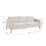 Load image into Gallery viewer, ivory chenille couch. small business. revelation vendor. uttermost. available now
