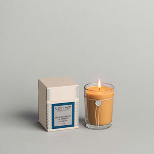 Votivo Aromatic Candle: Smoked Wood and Amber
