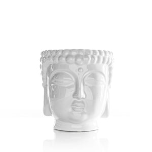 White Buddha Candle by Thompson Ferrier. Hudson Valley NY. Pine Plains 12567. Small Business.